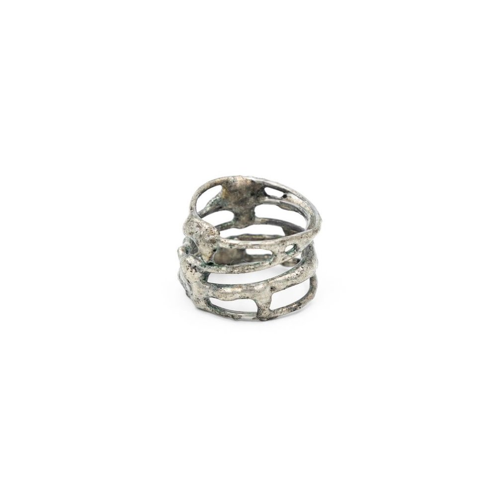 Silver Melted Ring - image 2